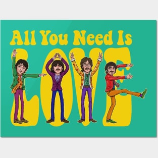 All You Need Is Love - Yellow Posters and Art